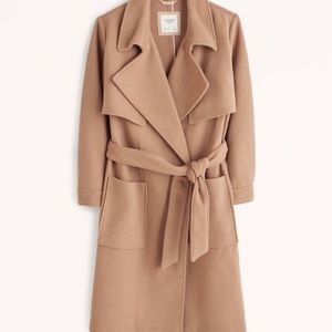 Abercrombie & Fitch wool-blend trench coat size XS petite - runs big!